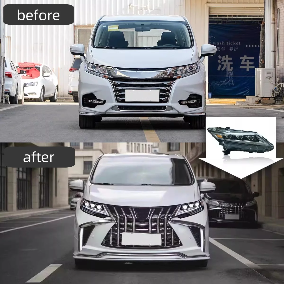 المصباح الأمامي LED لسيارة Honda Odyssey 15-21 المعدل DRL مع إشارة الانعطاف الديناميكية ملحقات السيارة