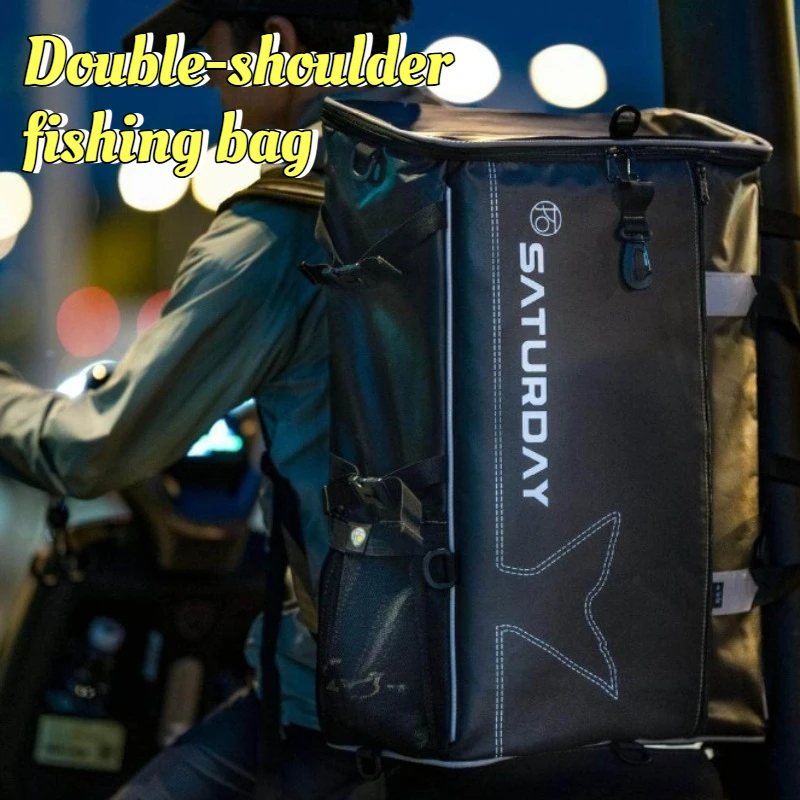 

Водонепроницаемый рюкзак, сумка для стула для рыбалки, большая вместительная сумка на два плеча, износостойкая многофункциональная сумка для рыболовных снастей
