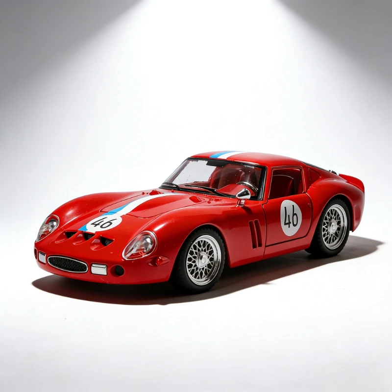 

1:24 Alloy sports car 250GTO car model Pull back sound and light gifts Window ornaments Collection decorations Children's toys