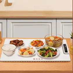 Foldable Food Warmer Plate Fast Heating Food Electric Warming Tray Adjustable Temperature Control Keeps Food Hot Constant