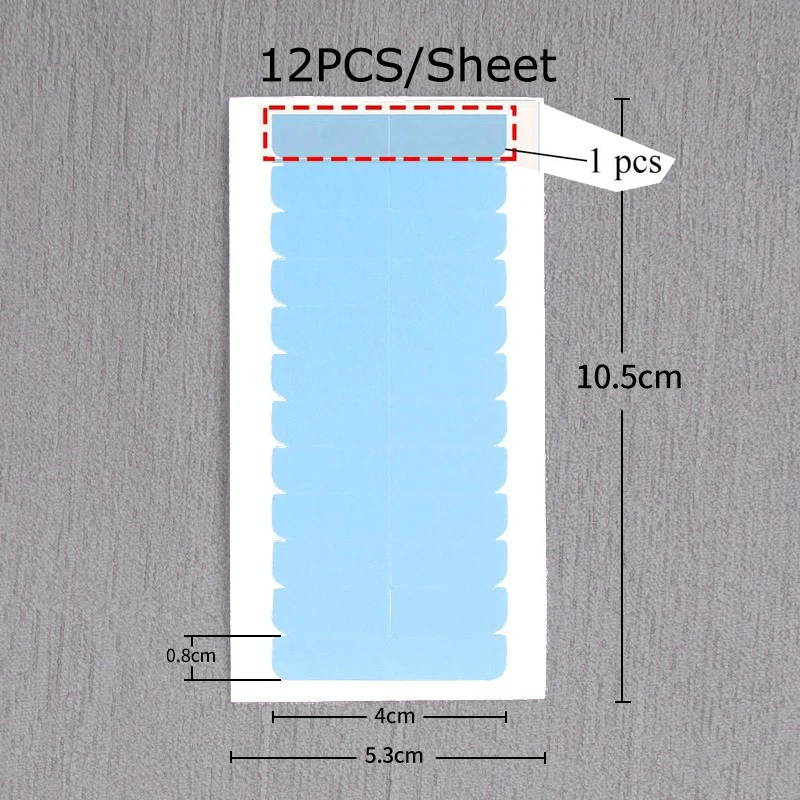 Double Sided Replacement Tape for Hair Extensions or Lace Front Wigs 5 /10/15Sheets 60/120/240 pcs Hair Extensions Adhesive Tape