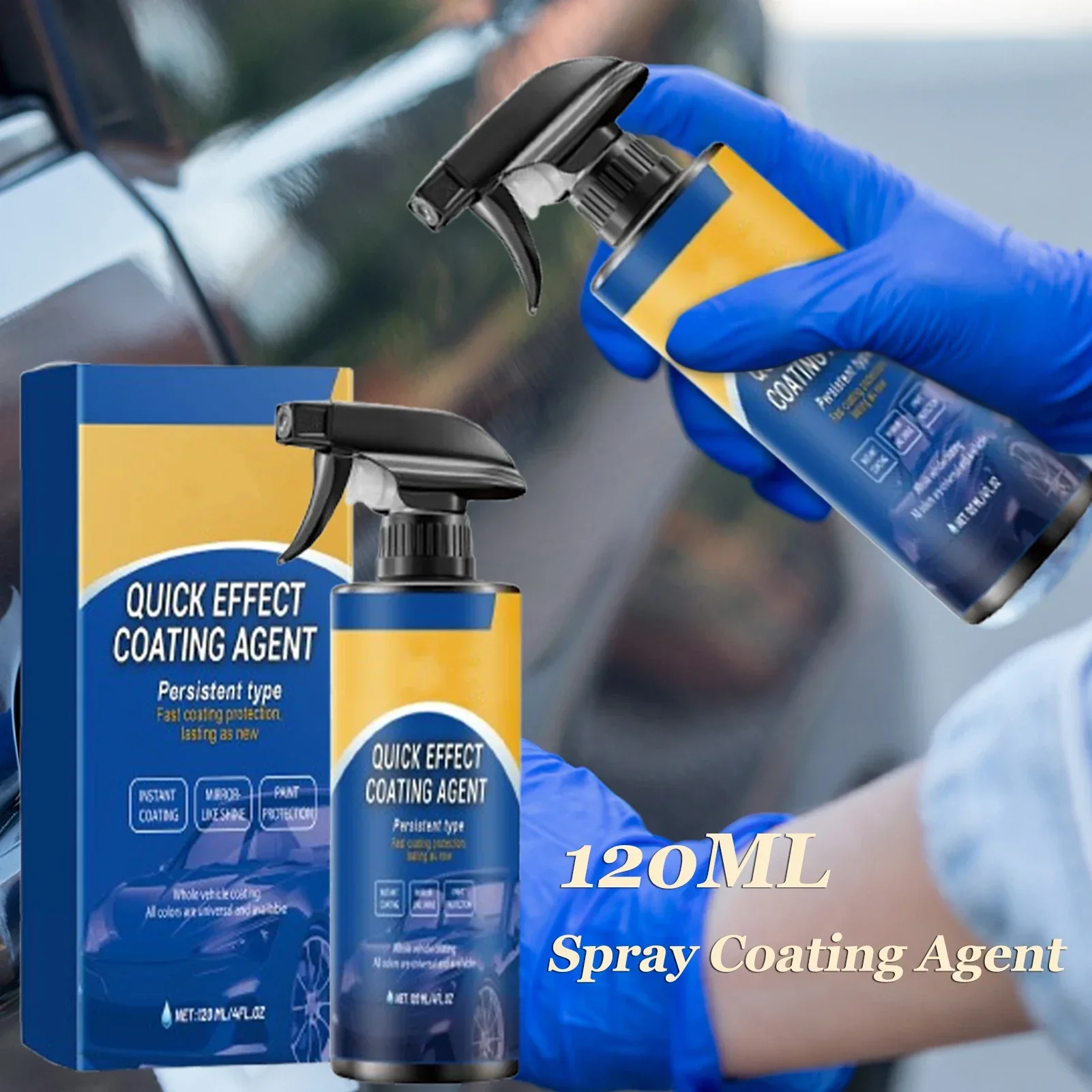 NEW Car Coating Spray Hydrophobic High Gloss Paint Cleaning Stain Removal Long Lasting Protection Nano Ceramic Coating Spray