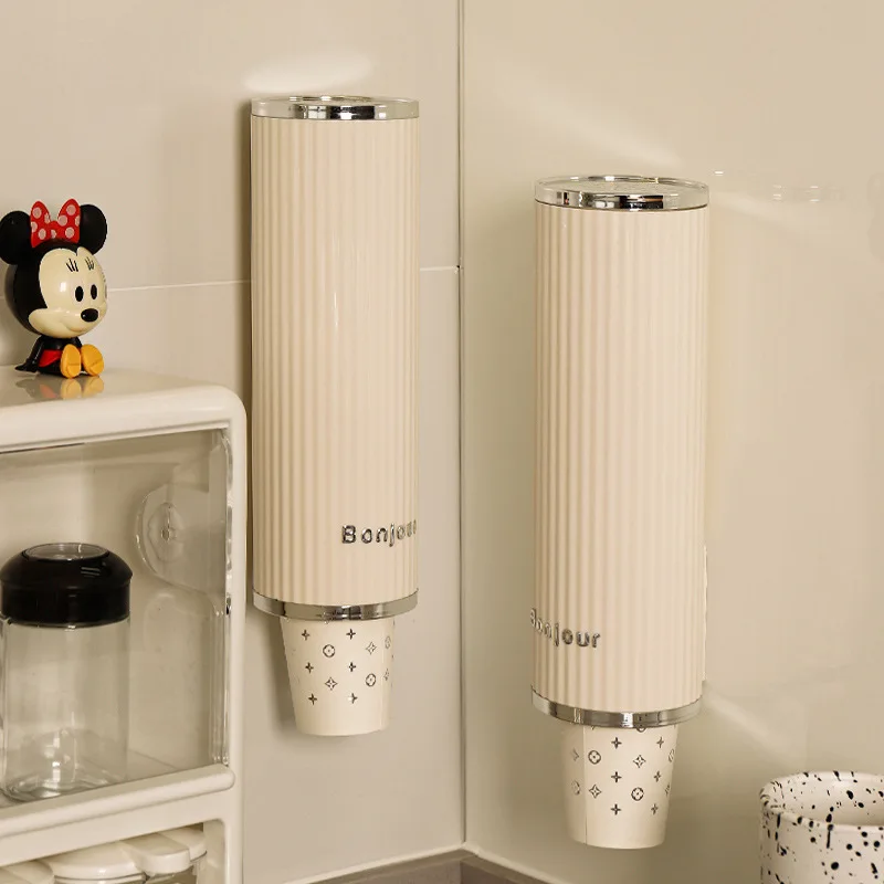 

Disposable Cup Holder Water Dispenser Cup Holder Non Perforated Paper Cup Holder Household Wall Mounted Light Luxury Rack