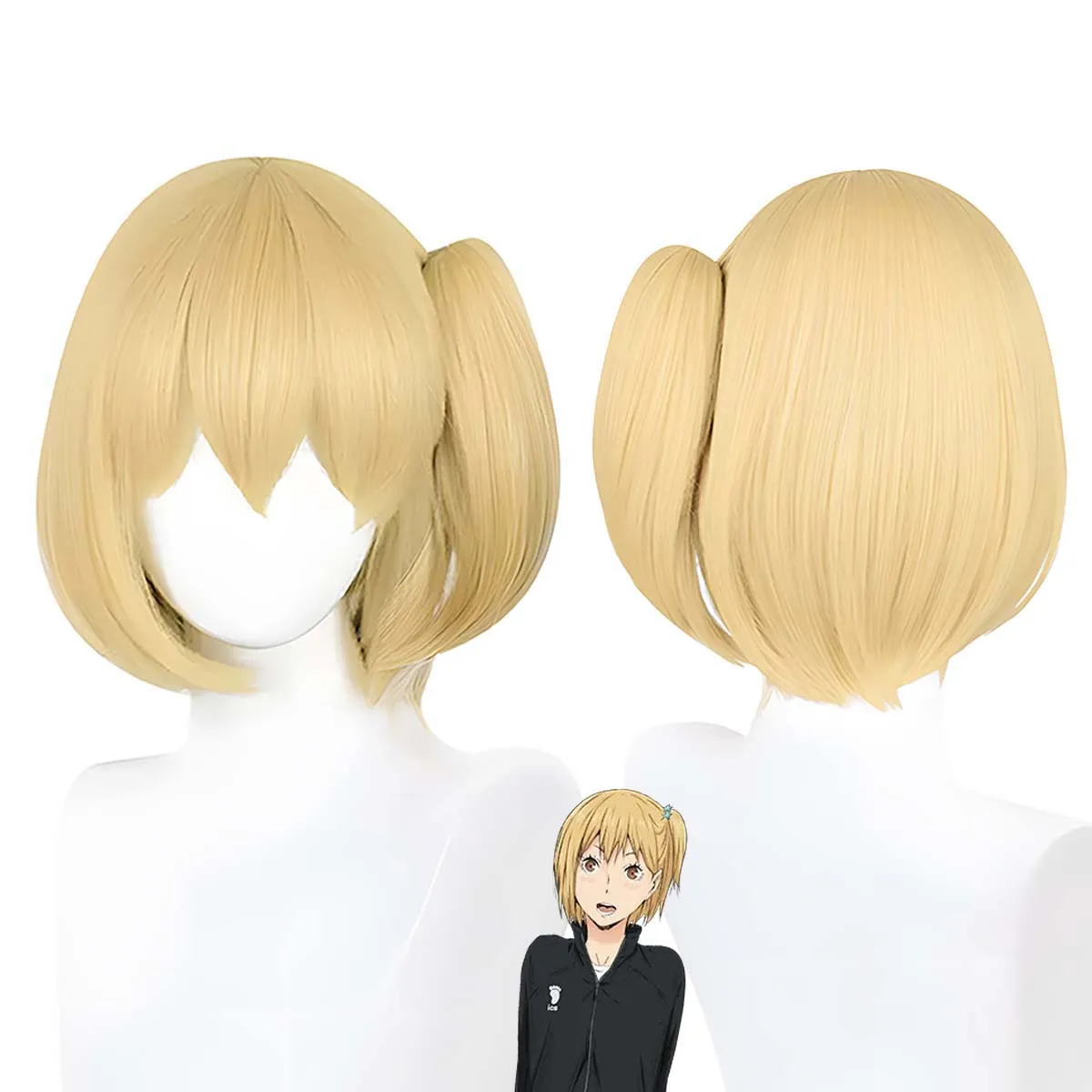 

Женщины Хэллоуин Вечеринка Аниме Ячи Хотка Косплей Золотой Термостойкий Парик Из Синтетических Волос С Хвостиком