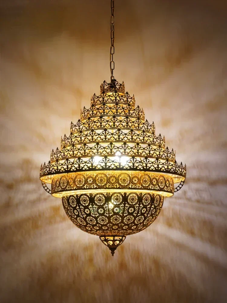 Stair steel art living room restaurant Thai light-decoration