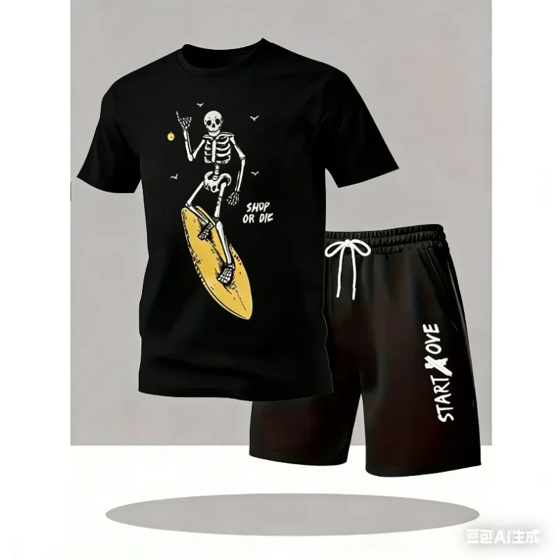 

Men's sets New Fashion men's chandals Printed Tracksuit men Graphic sets for men Suit for man Short sleeve sweat suit