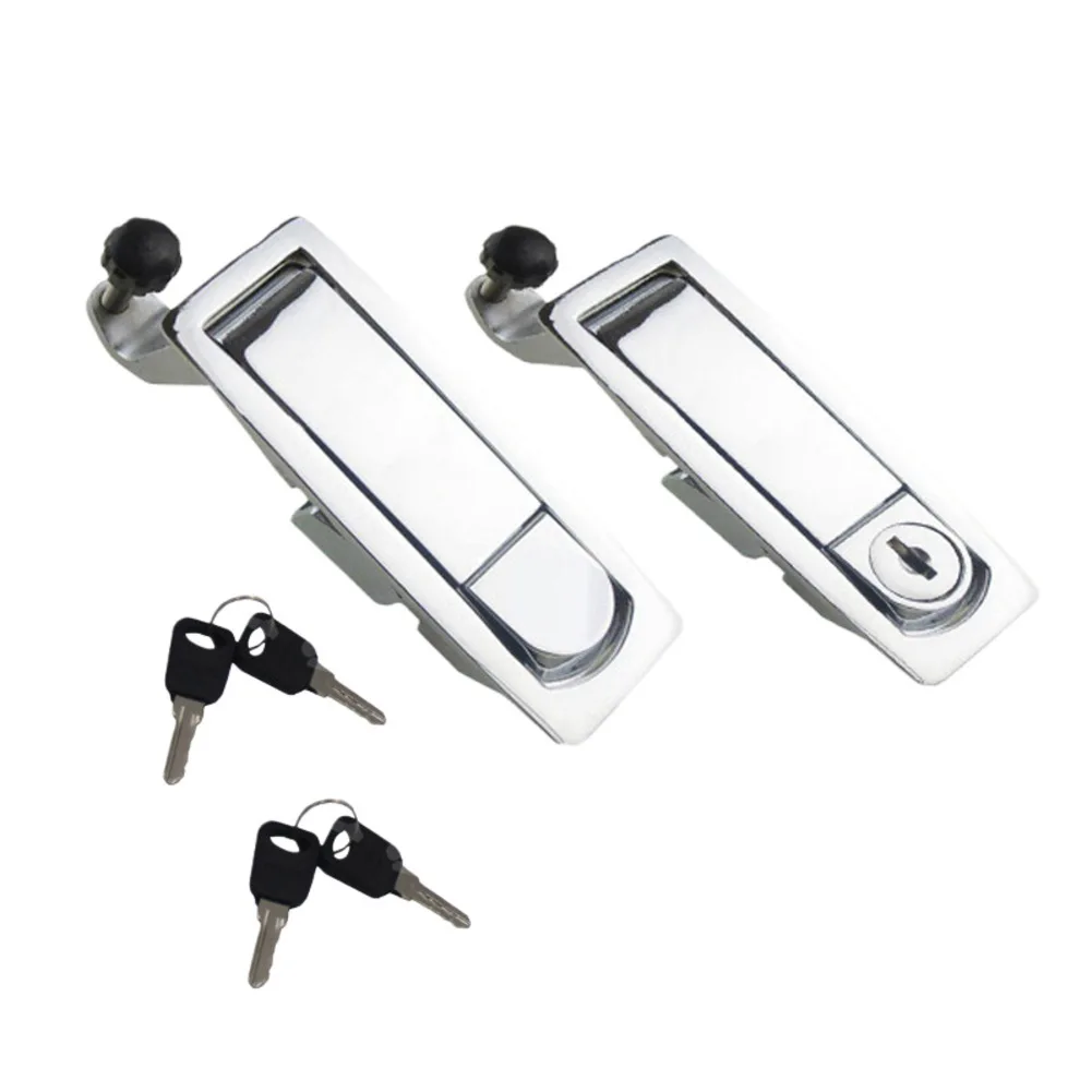 2Pcs Zinc Alloy Compression Latch Lock with Keys Raised Trigger Adjustable Lever for Door Thickness 0.04 to 0.94