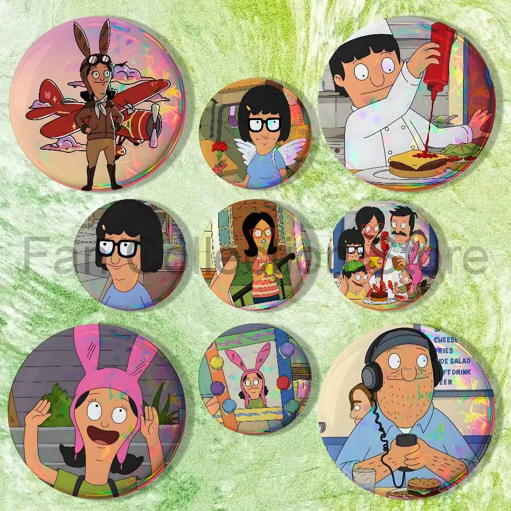 B-Bobs Burgers Badges Creative Tinplate Button Pins Brooch Creative Quotes Badge Clothes Backpack Jewelry Gift