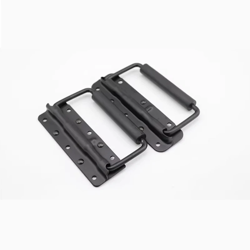 Picture 6: Black Spring Handle Folding Handle Tool Box Movable Ring Furniture Handle Industrial Equipment Cabinet Handle Activity Knobs