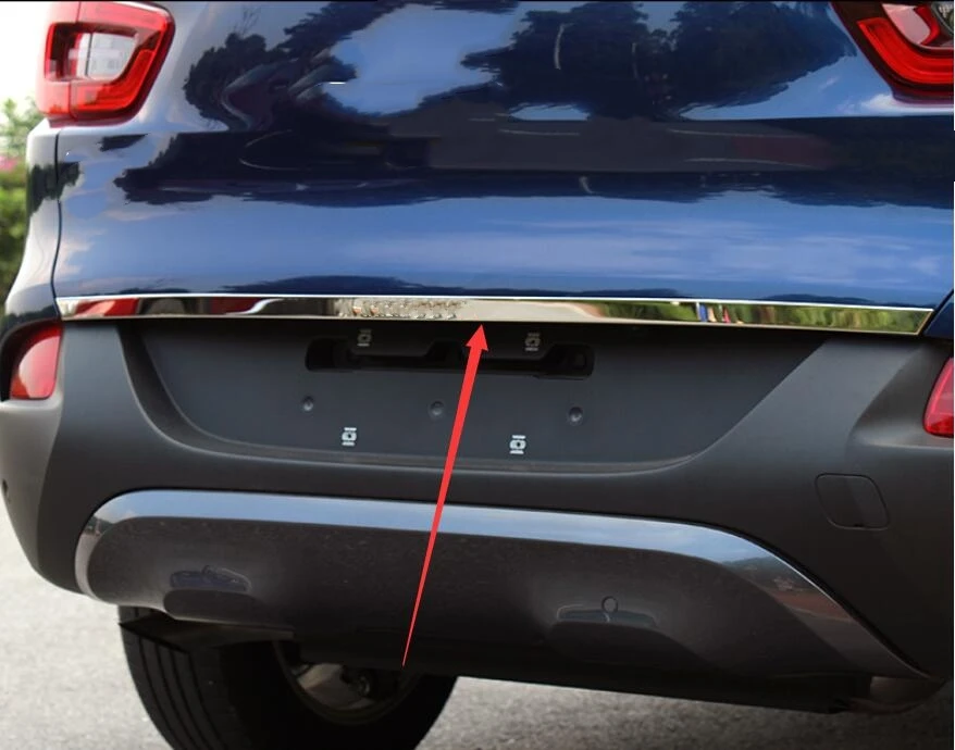 Tailgate Rear Door Bottom Cover Molding Trim Stainless Steel back door trim car Accessories For Renault Kadjar 2016-2019