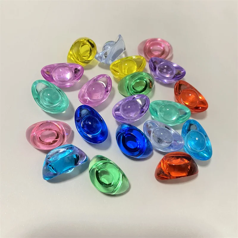 Piezas de acrílico colorido para juegos de mesa, accesorios de fichas, 22x15mm, 20 o 50 unidades