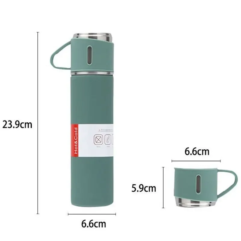 Set regalo per boccette sottovuoto in acciaio inossidabile da 500ML bottiglia termica per ufficio in stile Business tazza per coppia di isolamento