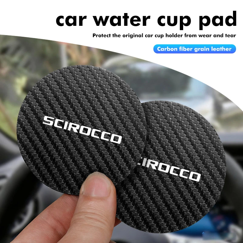 Portavasos antideslizante para coche Volkswagen, posavasos silencioso, accesorios para automóviles Scirocco Golf 4 5 6 7 R GTI TSI TDI R32 MK4 Polo CC