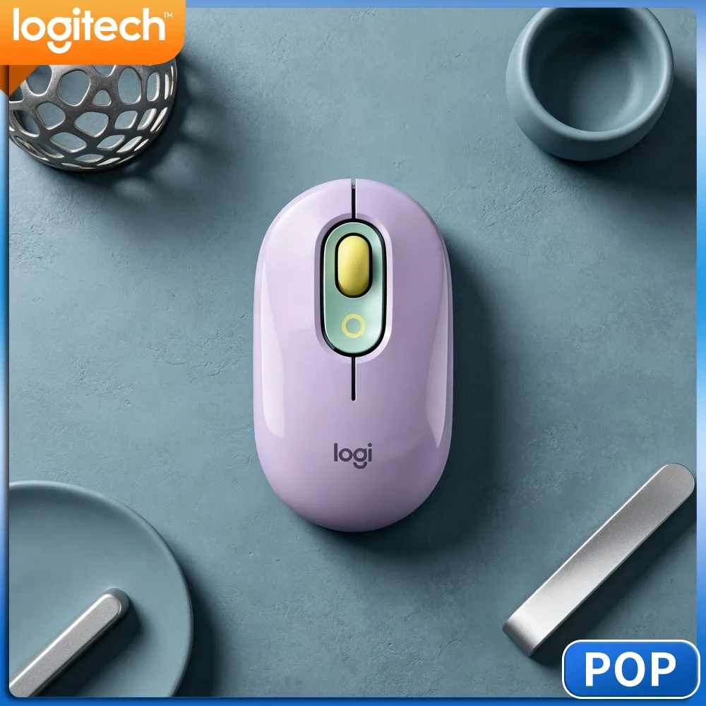 Logitech M350 POP Slim Wireless Mouse Long‑Lasting‑Battery Recycled‑Casing For Coffee‑Bean Roastery Operators Work