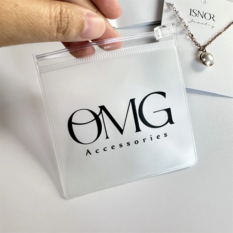 2025customized.Small Zipper Pvc Bag Custom Plastic Ziplock Jewelry Pouch Transparent Bags Jewelry Packaging