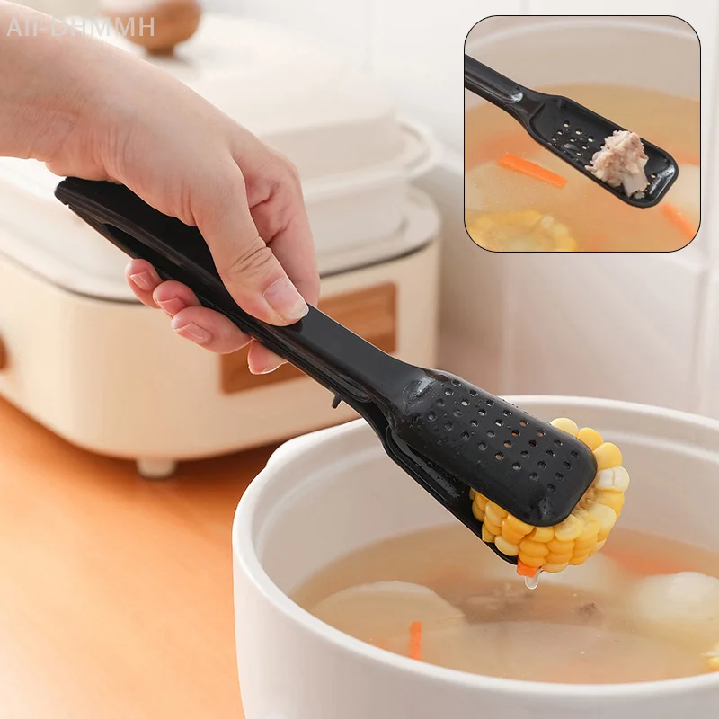 

3 In 1 Spoon Long Handle Food Tongs Home Kitchen For Serving Steak Frying Salad Multifunctional Lightweight Cooking Tool