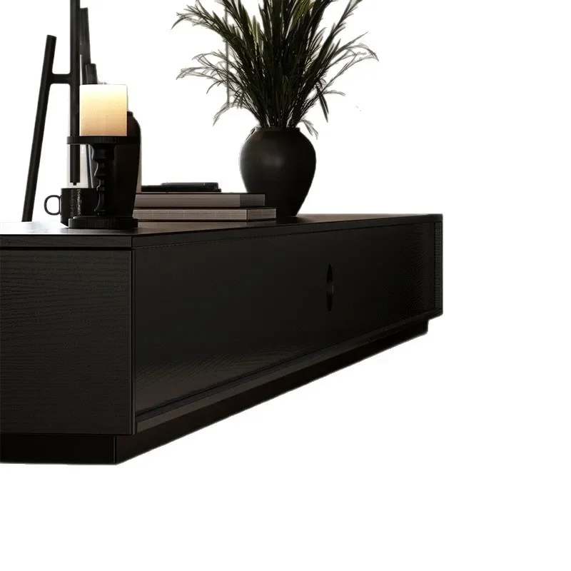 

Modern solid wood coffee table living room 2025 new home light luxury high-end small apartment coffee table TV cabinet