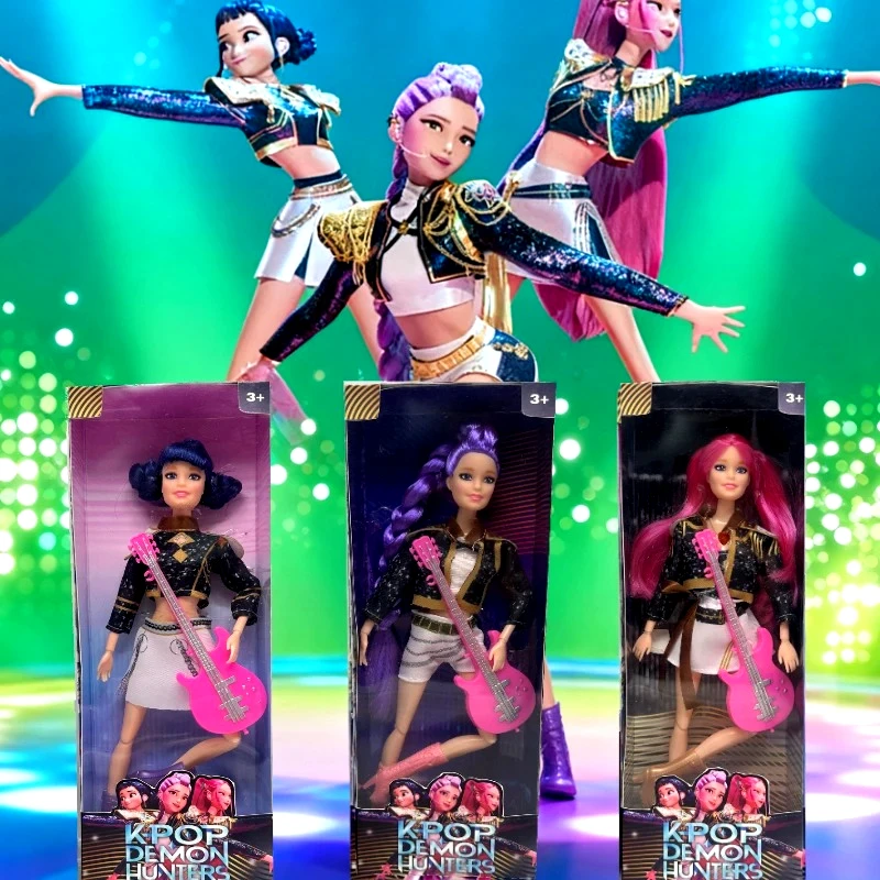 2026 ~ Kpop Demon Hunters Live-Action Figure Toy Rumi Mira Zoey Sussy Tema Canzone di luci colorate per i fan Regali di compleanno per bambini