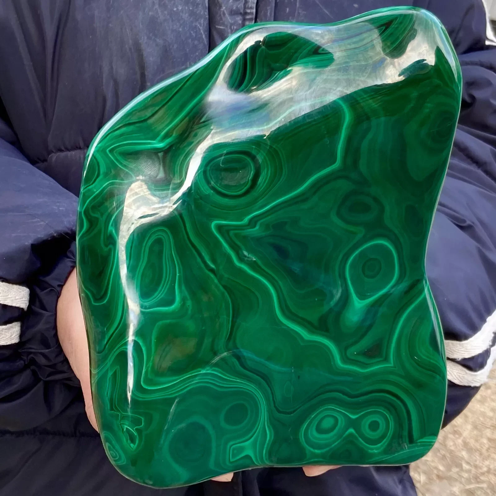 Natural Formed! Green Malachite, Polished Free Form, Quartz Crystal Green Ore, Mineral, Reiki, Healing