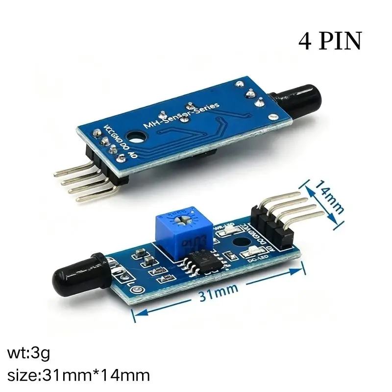 IR Infrared Obstacle Avoidance Sensor Flame Flame Sensor Module KY-026 Flame Sensor Module IR Sensor Detector For Arduino