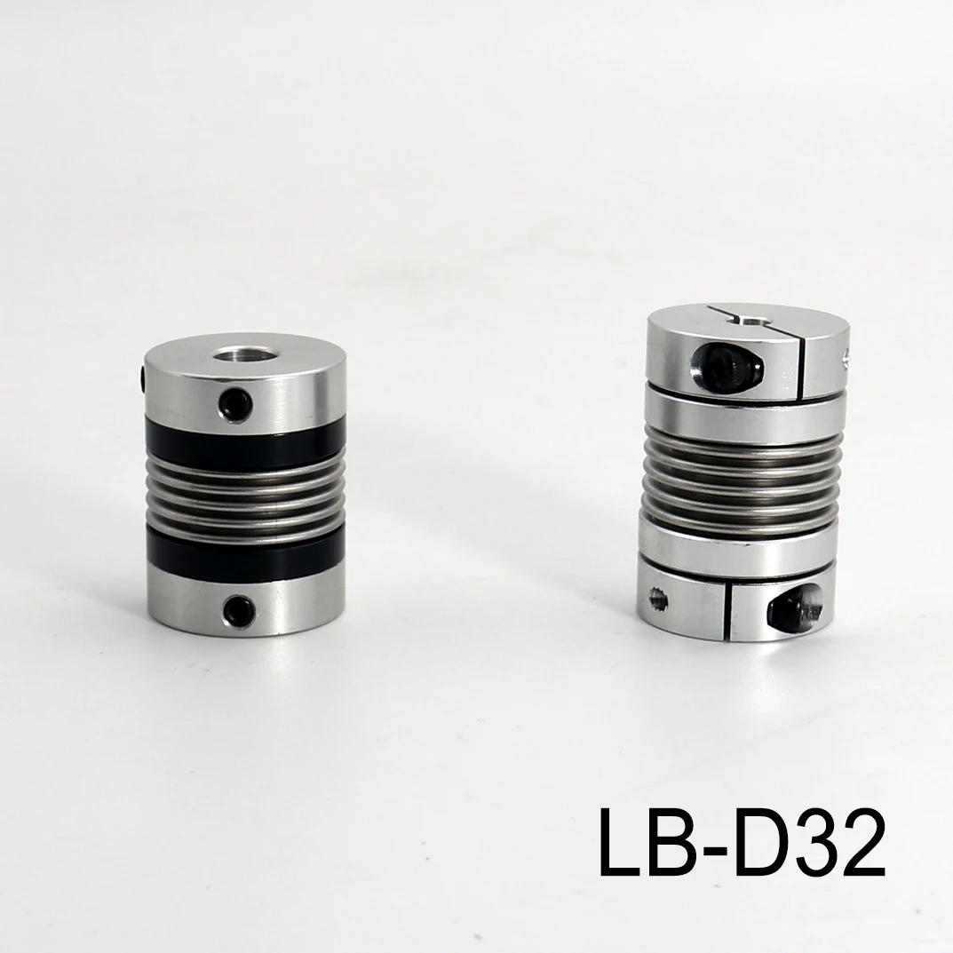 D32 Bellows Coupling Aluminum Alloy Encoder Step Servo Motor Screw Spring Elastic Flexible Coupling