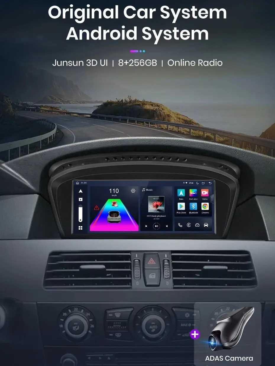 Junsun Drahtlose Carplay Auto Auto Radio Multimedia Für BMW 5er E60 E61 E63 E64 E90 E91 E92 E93 CCC CIC 4G GPS Navigation