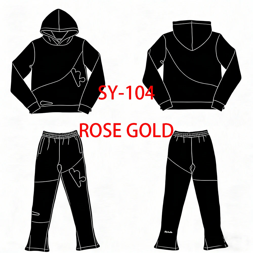 

SY-104 Уличная одежда для бега, толстовки и брюки, комплект спортивного костюма, мужская одежда, хлопковые толстовки Y2k, топы, брюки, мужская одежда черного цвета