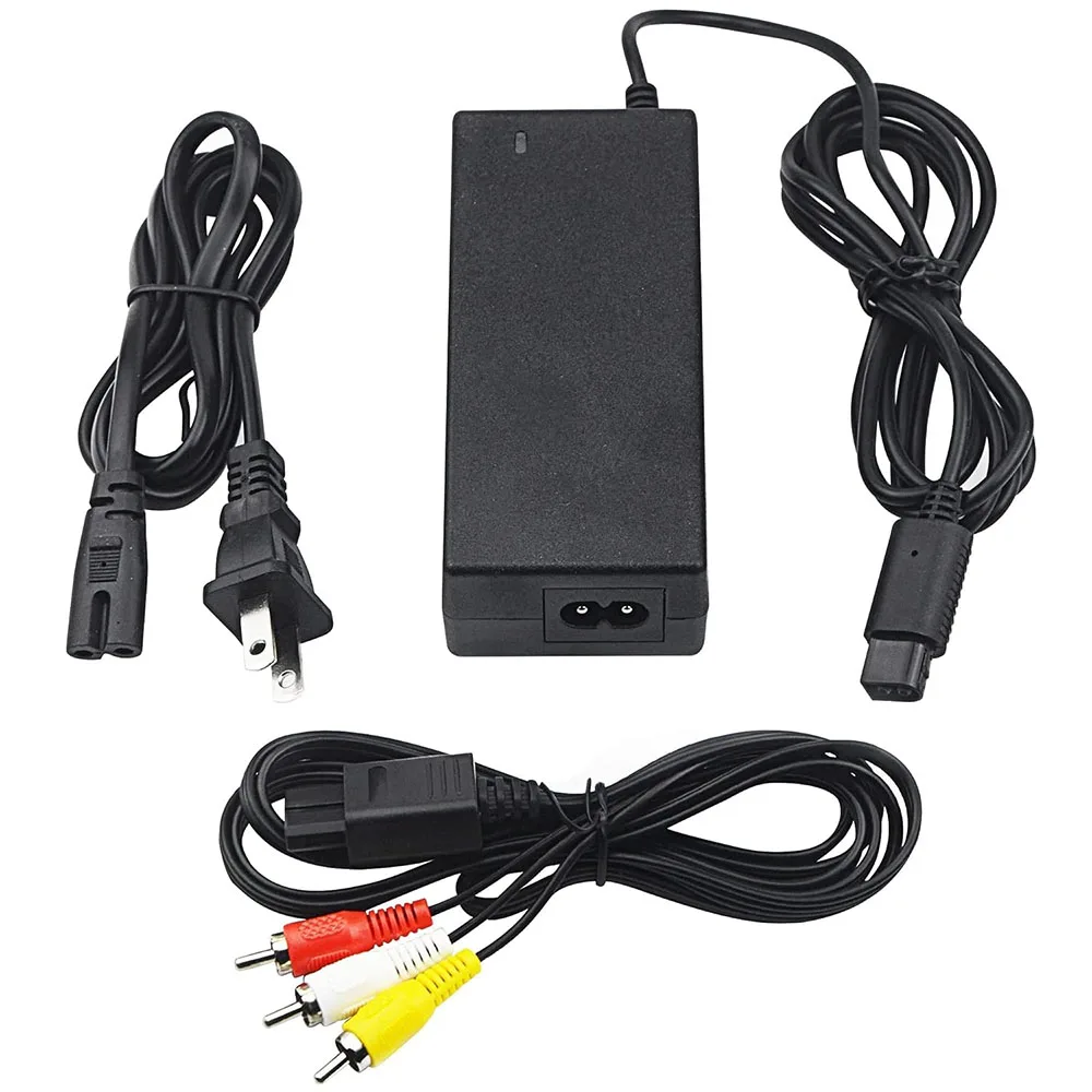 

AC Power Supply for Gamecube, AC Power Adapter Cord and AV Cable for Nintendo Gamecube Console NGC