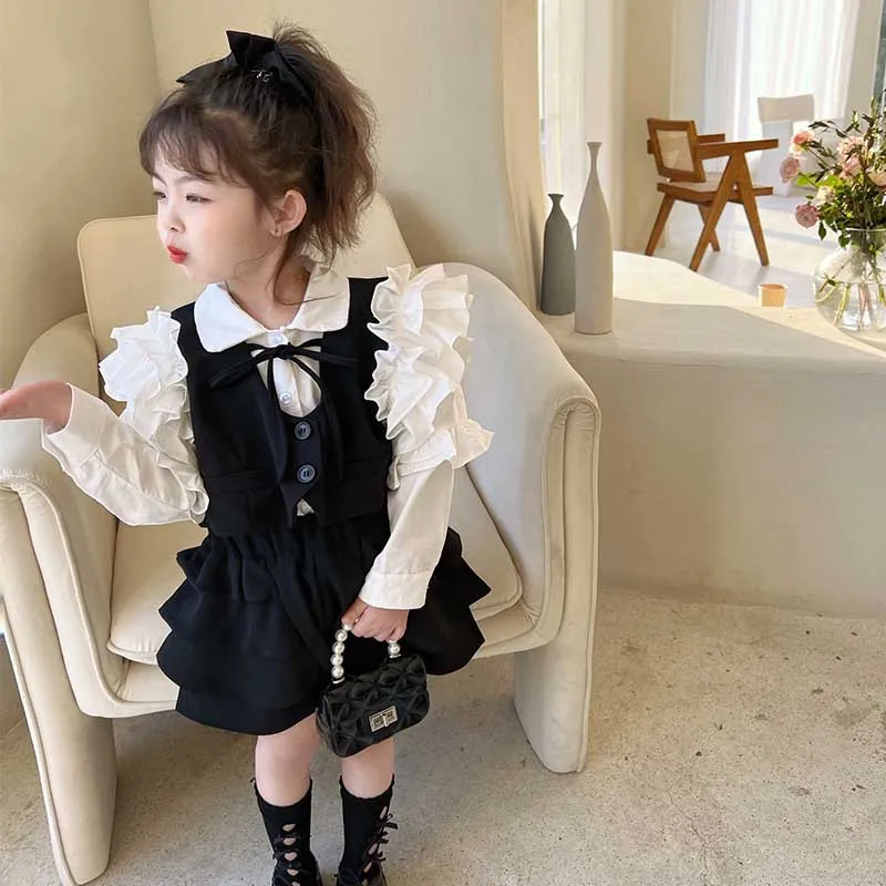 Girls Suits 2022 Autumn New Children\'s Clothing Autumn Clothing Trendy Children\'s Clothing Korean Clothes Two-piece Set