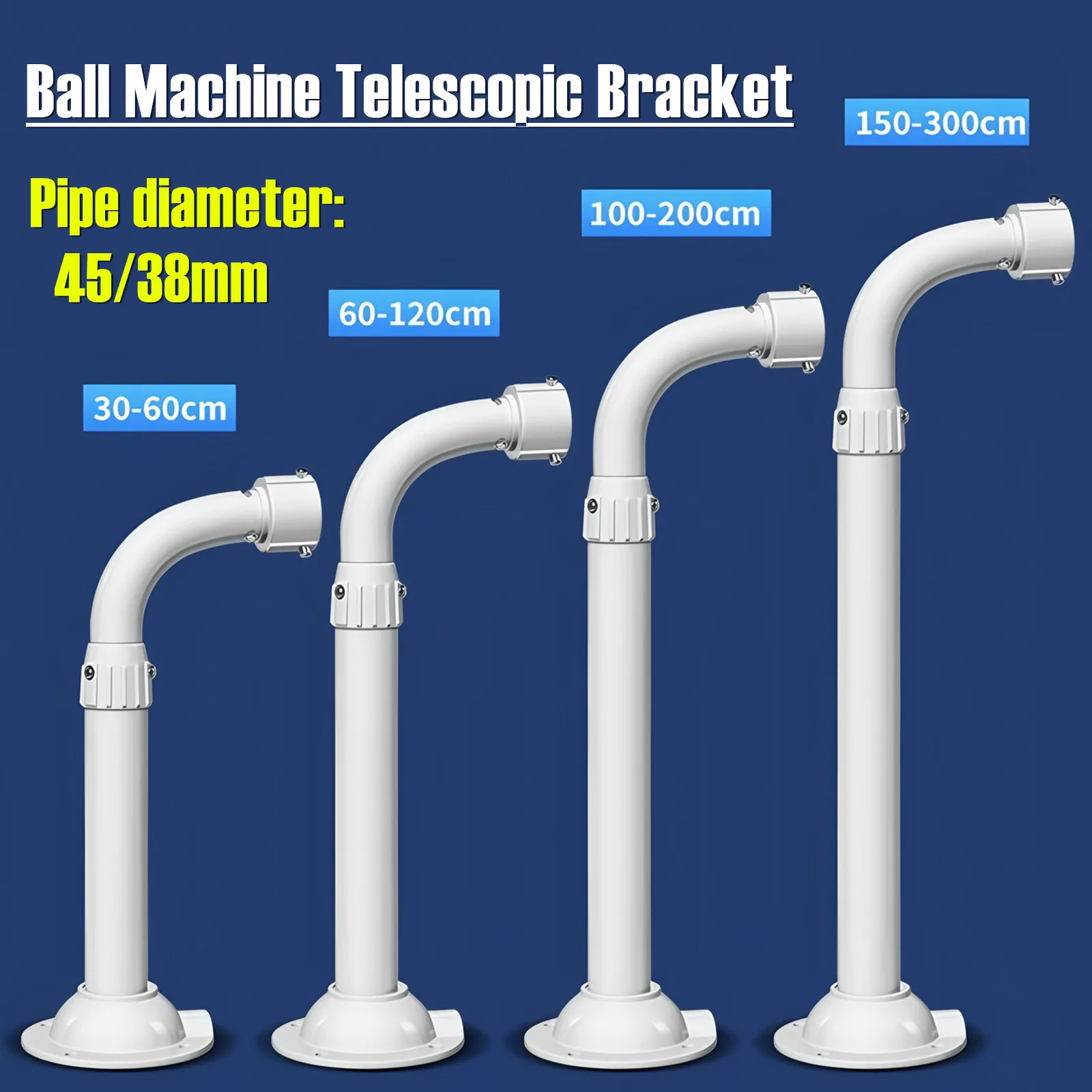 L-Shaped Aluminum Alloy Telescopic Support Monitoring Ball Machine CCTV Camera Wall Mounted Bracket Lengthened Thickened Tube