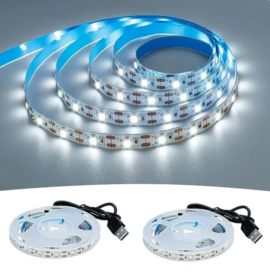 DC 5V USB LED Strips 2835 White Warm White LED Strip Light TV Background Lighting Tape Home Decor Lamp 1- 5m LED String Light, image 7