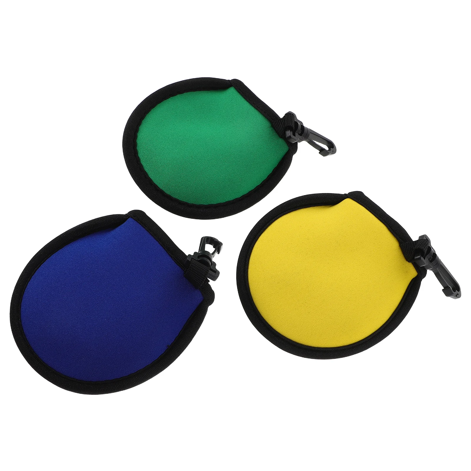 

3pcs Golf Cleaning Bag Outdoor Ball Storage Sleeve Portable Golfs Ball Bag Hook Efficient Cleaning Material Golf Club