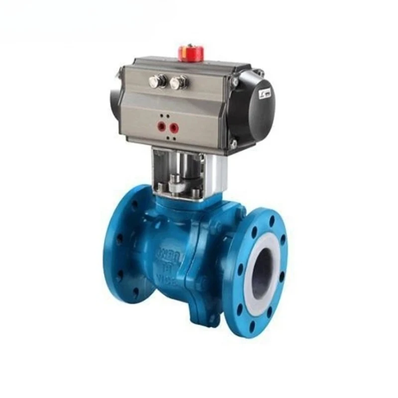 A216 WCB Flange Type DN65 Ball Valve with Pneumatic Actuator High-Temperature Butterfly Structure for Water Media