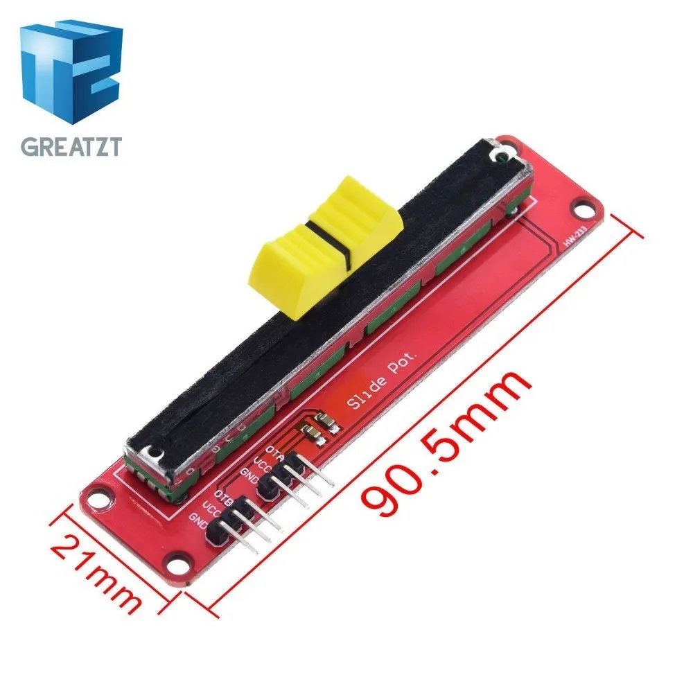 GREATZT Slide Potentiometer 10K Linear Module Dual Output for Arduino AVR Electronic Block
