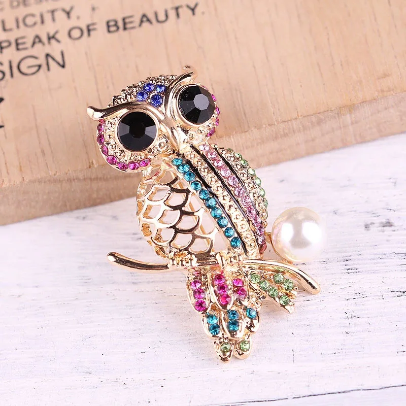 New Fashion Animal Owl Brooch Ladies Corsage Delicate Beautiful Accessories Clothing Buckle Gift Pins