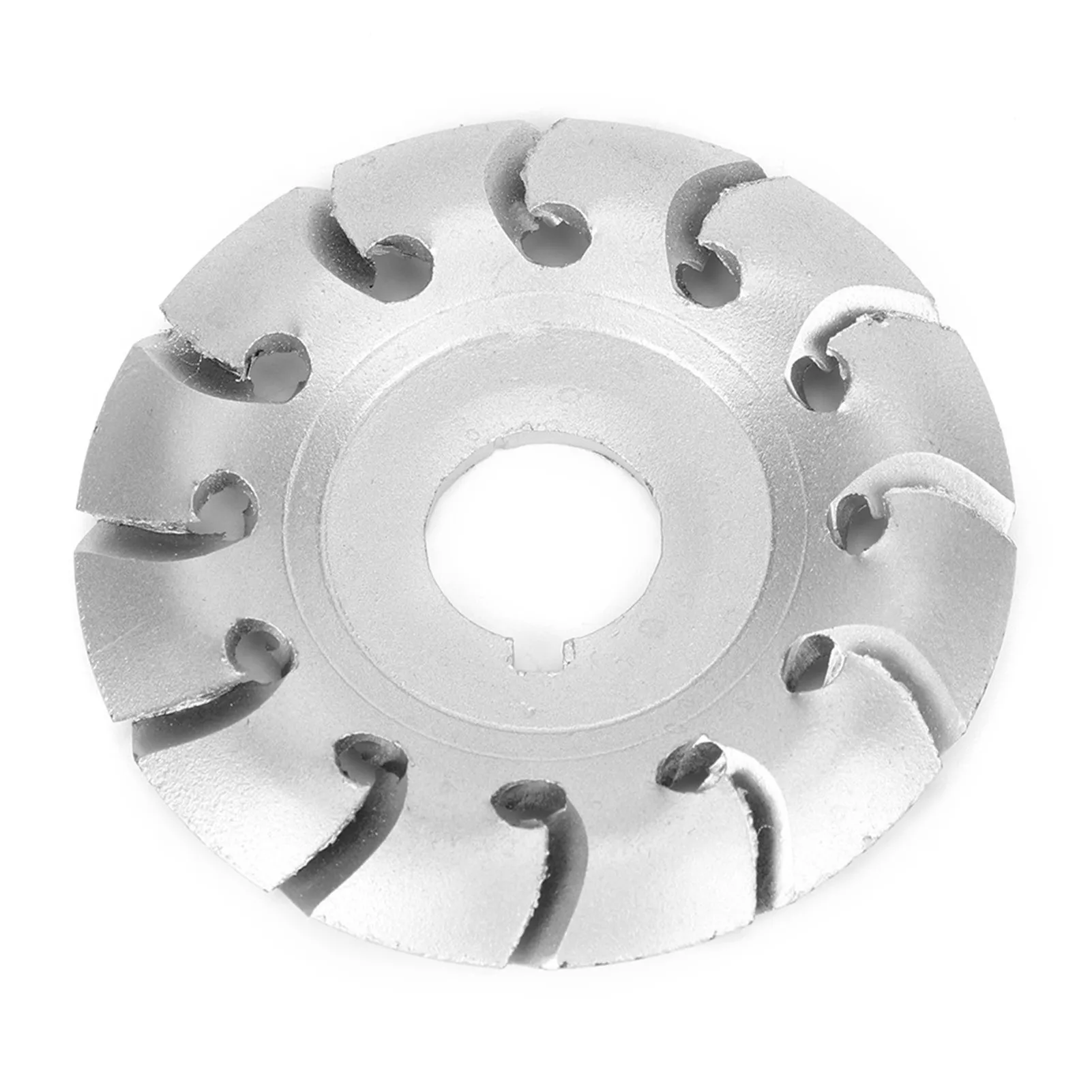 12-Teeth Wood Carving Disc Angle Grinder Parts Manganese Steel Silver Hardened 65 x 16mm