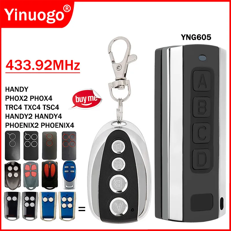 PHOX PHOENIX 2 4 PHOX2 PHOX4 PHOENIX2 PHOENIX4 TRC TRC4 TXC TSC4 Garage Door Remote Control Duplicator 433.92MHz Rolling Code