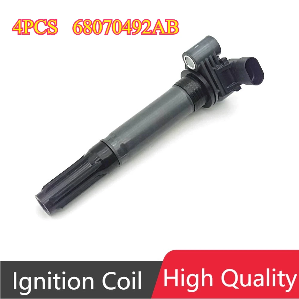 

4Pcs 68070492AB UF649 68070492AC 68070492AD Ignition Coils For Fiat 500 1.4L L4 2012 2013 2014 2015 2016 Car Accessories