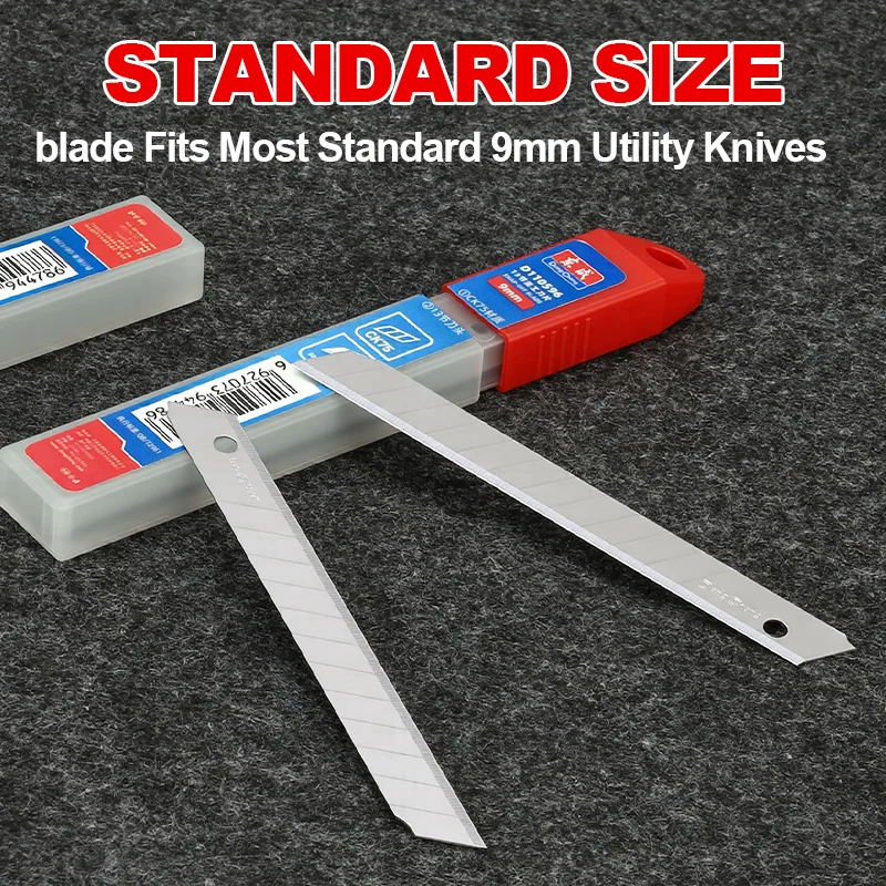 9mm CK75 Utility Knife Blades 0.4mm Thin 60 Degree Precision Snap Off Cutter For Wallpaper Vinyl Film Craft Carving Replacement