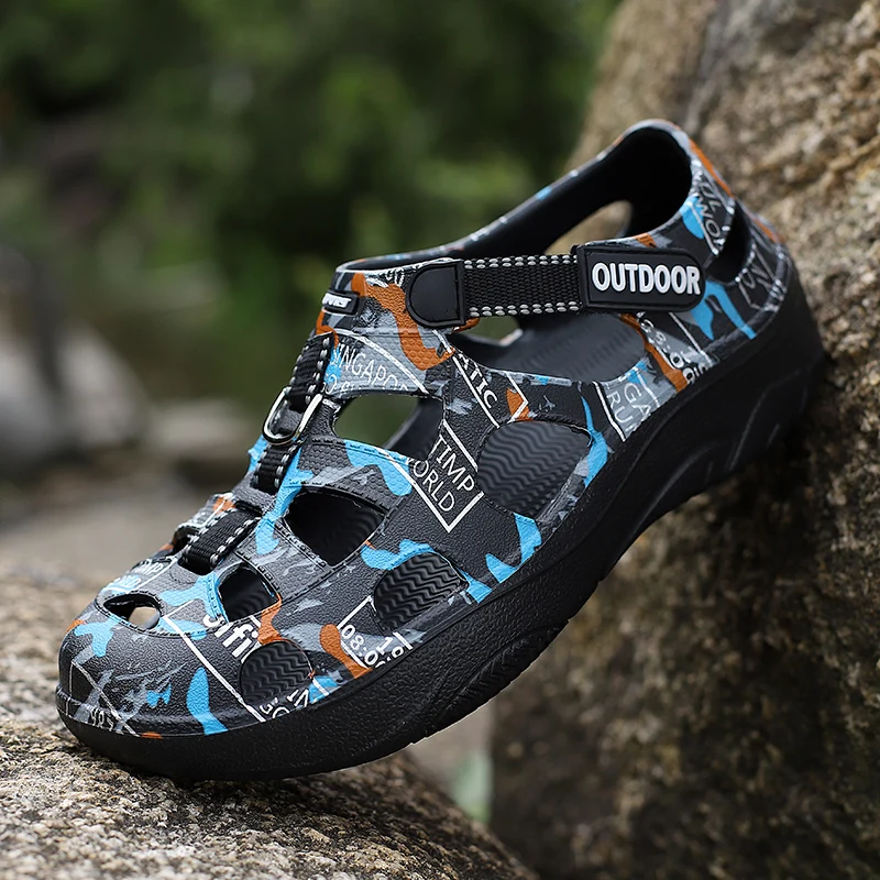 

2022 Summer New Thick Soled Men's Outdoor Mountaineering Sandals Non Slip Sandals Men's Shoes Clogs Men hiking sandals