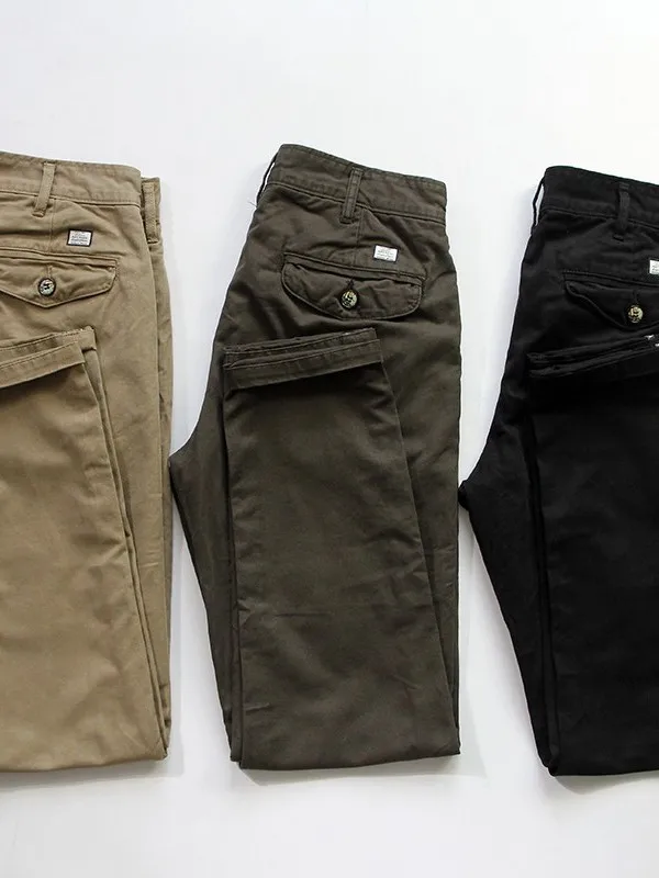 

Retro Work Pants Thiened Waed Casual Loose Straight Autumn Winter Warm Wear Resistant Men's Long Trousers