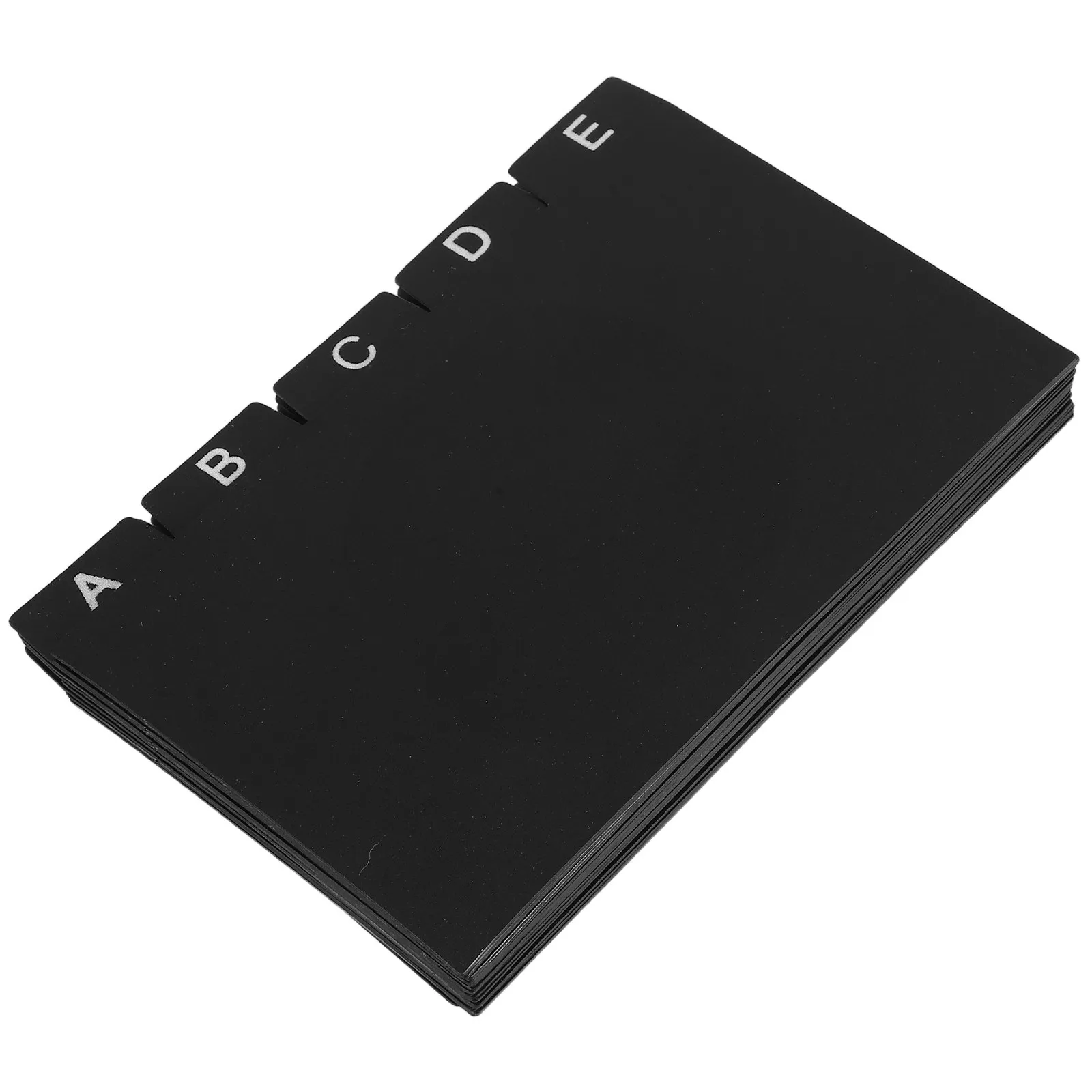 

30pcs Index Card Dividers Black Plastic For Work Documents Recipes Alphabet Tabs Space-Saving File Sorting Divider