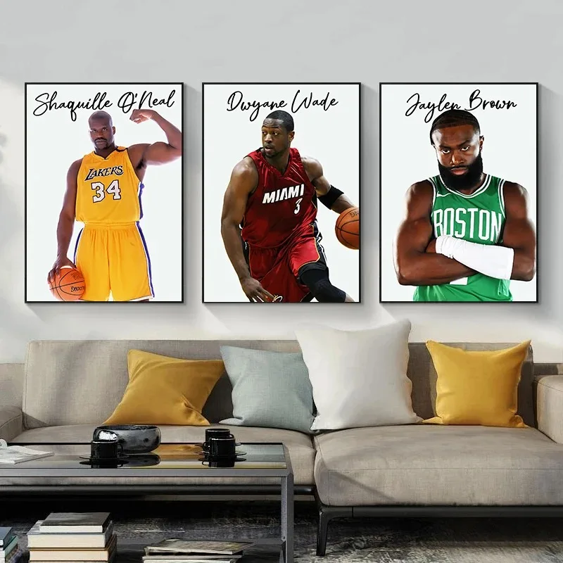 Mic Hael Ko-be Color Famous Basketball Player Poster Canvas Painting Modern Wall Art Picture Study Home Decor Gifts for Fans