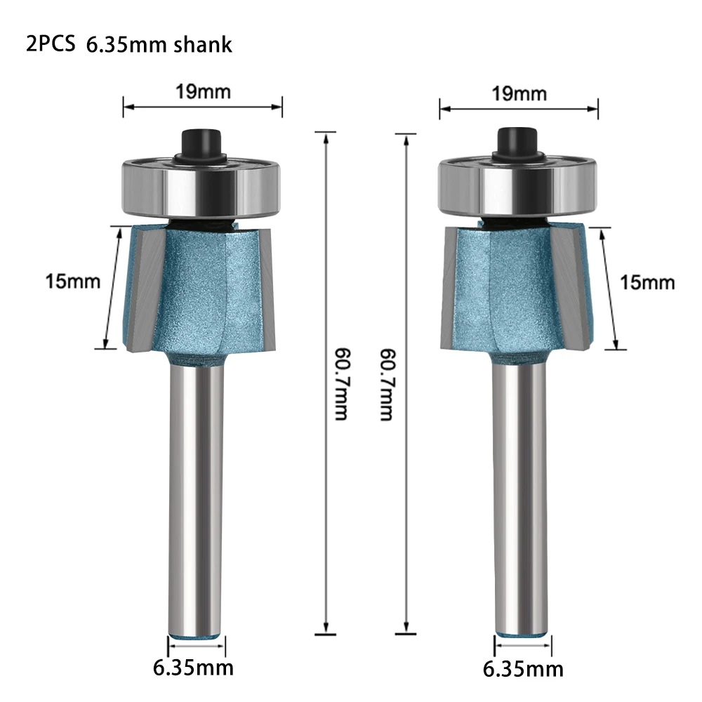 6mm 6.35mm Shank 8 Degree Bevel Edging Knife Three Edge Bevel Edging Knife Edge Sealing Machine Tool Head Chamfer Knife