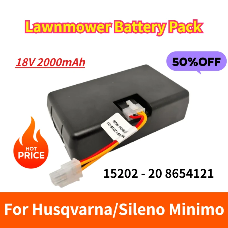 

Lawnmower Battery Pack for Husqvarna/Sileno Minimo 15202 - 20 8654121