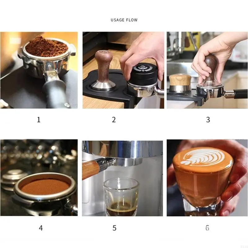 عبث القهوة KX4B مع نابض معايرة Espresso يدوية العبث بودرة مسح مسحوق