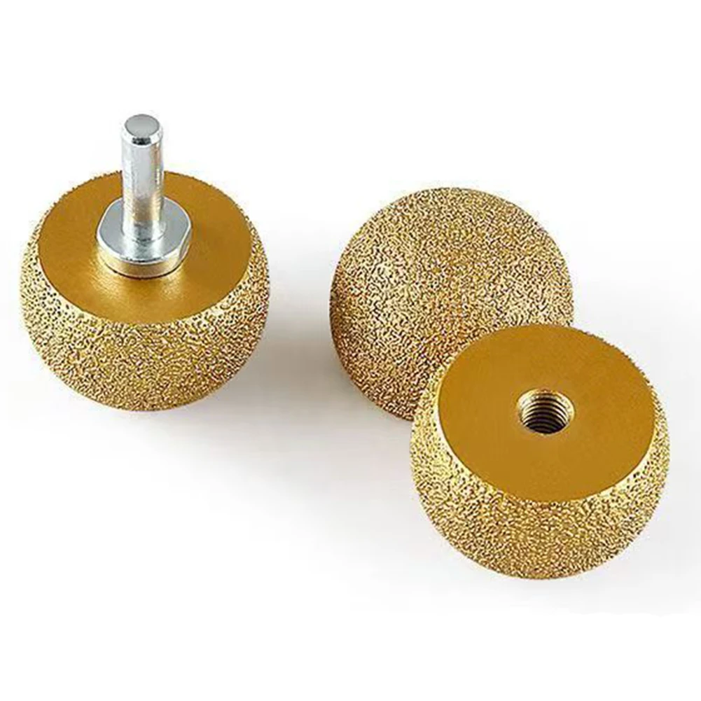 /Mushroom /Head /Grinding Wheel 10mm Hole Gold Brazed Abrasive Disc For Stone Glass For Tile For Edge Polishing And Trimming Too
