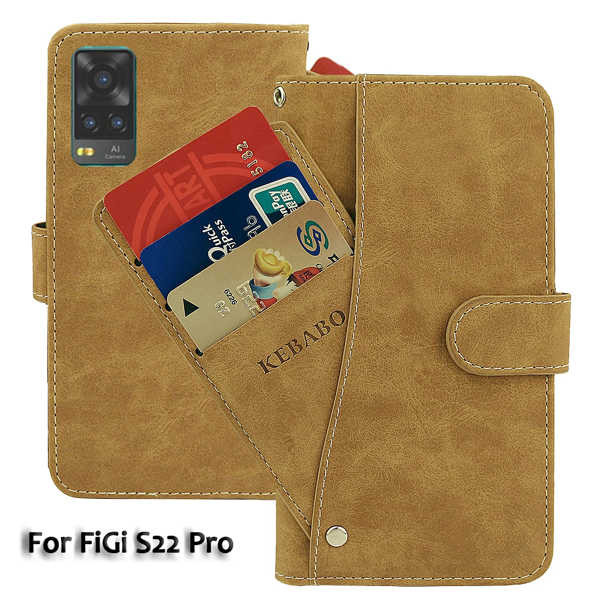 Vintage Leather Wallet FiGi Note 1C 3 5 S22 Pro Case Flip Luxury Card Slots Cover Phone Protective Cases Bags