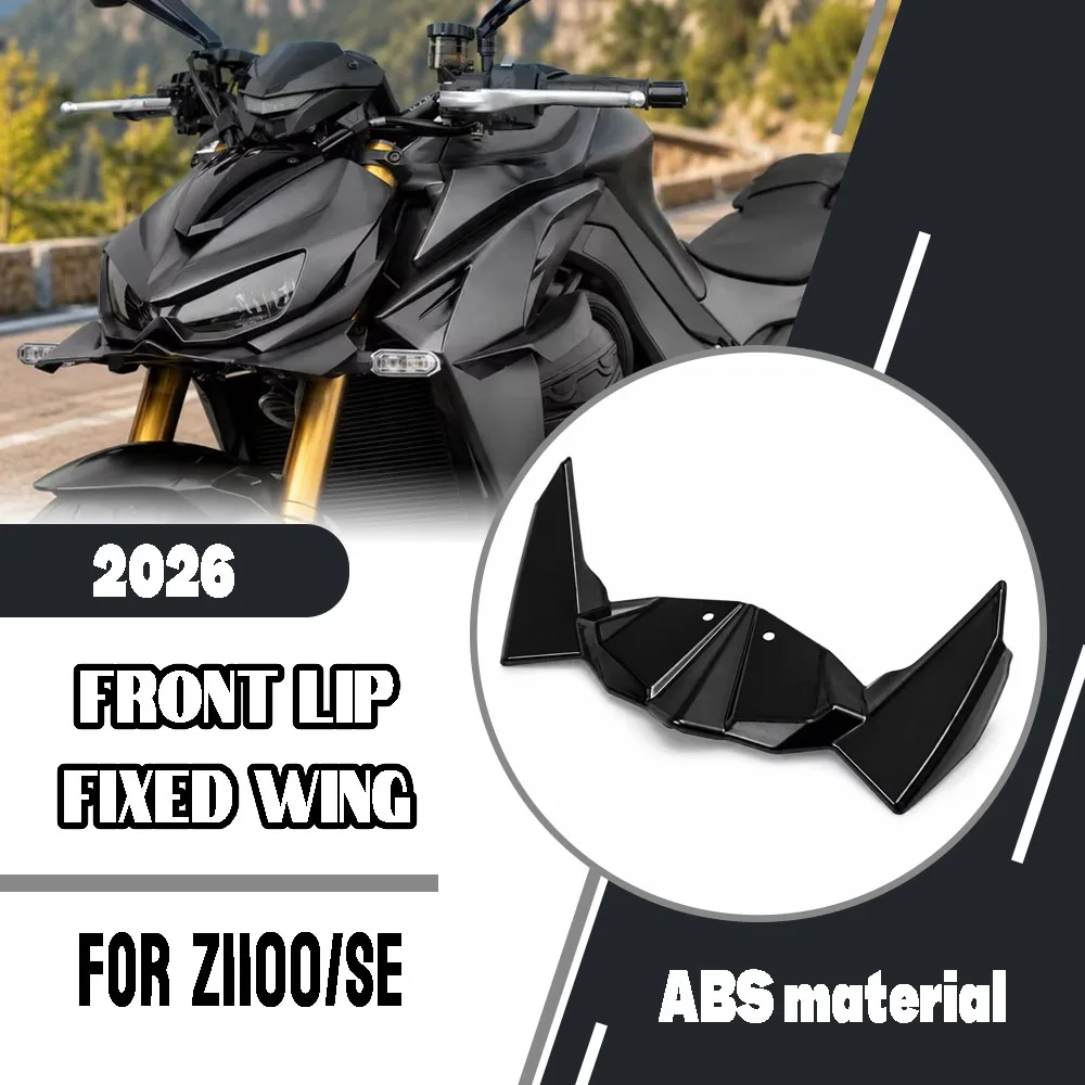 For Kawasaki Z1100 Z 1100 SE 2026 Motorcycle Front Spoiler Aerodynamic Fairing Downforce Winglet Beak Nose Cone Extension Cowl