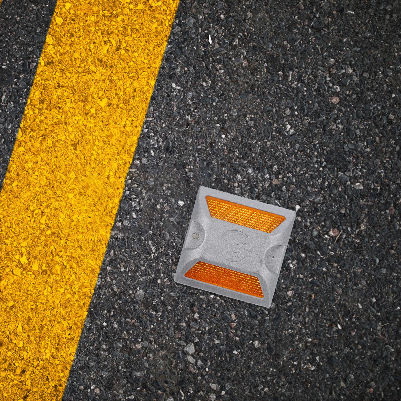 Yellow Reflective Markers Driveways Streets Traffic Safety Weather Resistant Pavement Reflectors Easy Install